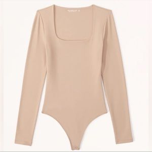 Abercrombie & fitch tan bodysuit NWT
